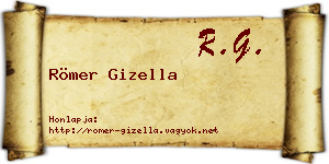Römer Gizella névjegykártya