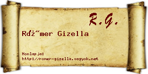 Römer Gizella névjegykártya